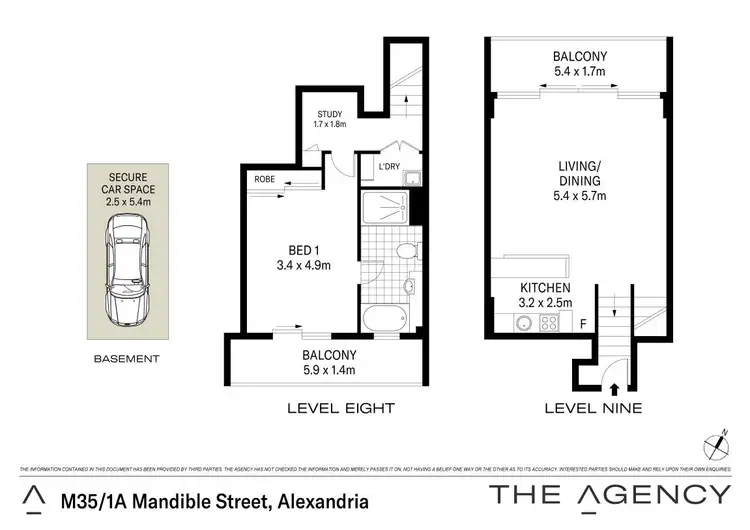 Floorplan of Homely apartment listing, M35/1A Mandible Street, Alexandria NSW 2015