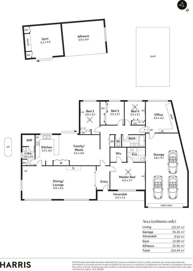 Floorplan of Homely house listing, 4 Willowood Drive, Urrbrae SA 5064