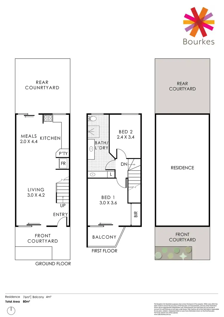 Floorplan of Homely townhouse listing, 10/373 Canning Highway, Como WA 6152