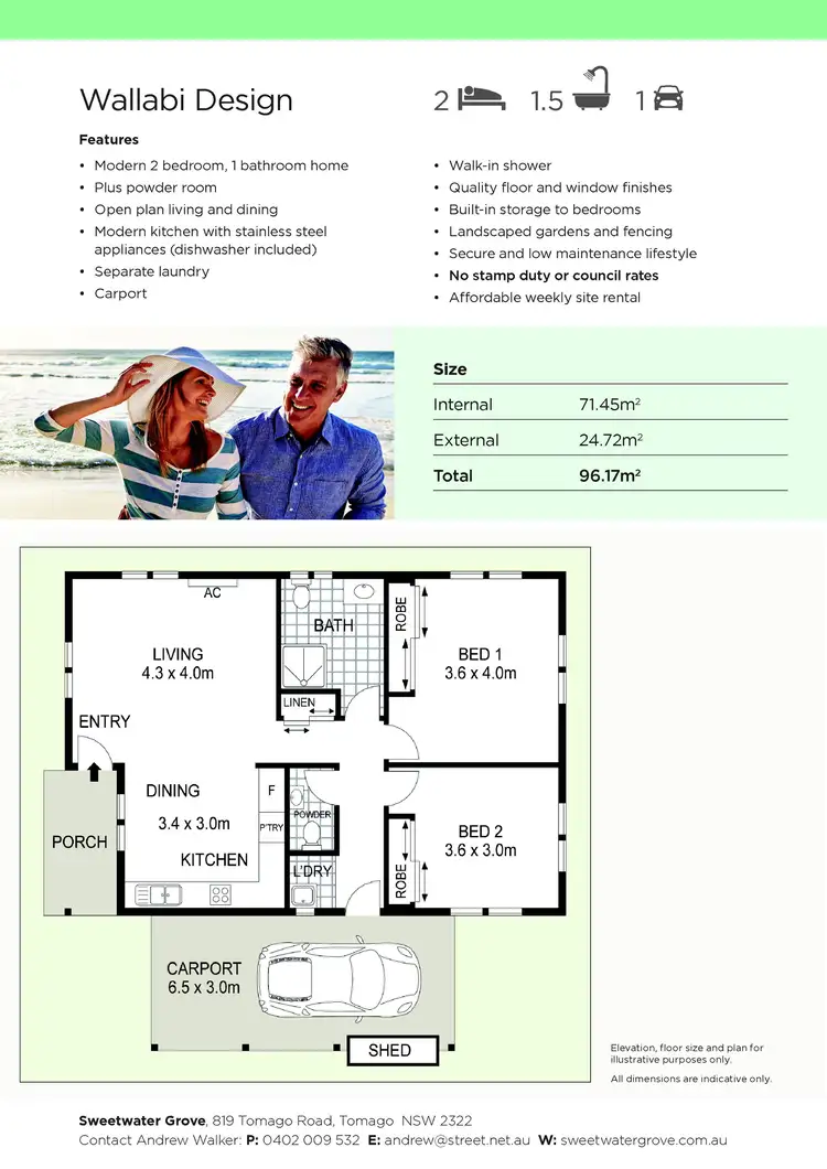 Floorplan of Homely unit listing, 6/819 Tomago Road, Tomago NSW 2322