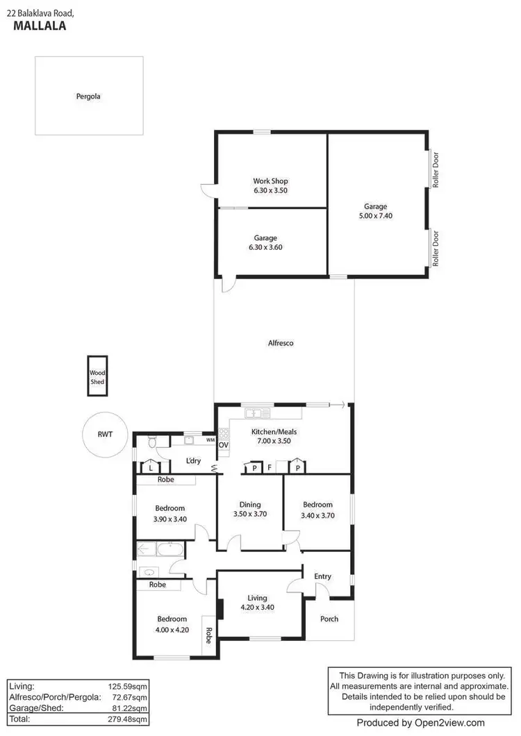 Floorplan of Homely house listing, 22 Balaklava Road, Mallala SA 5502