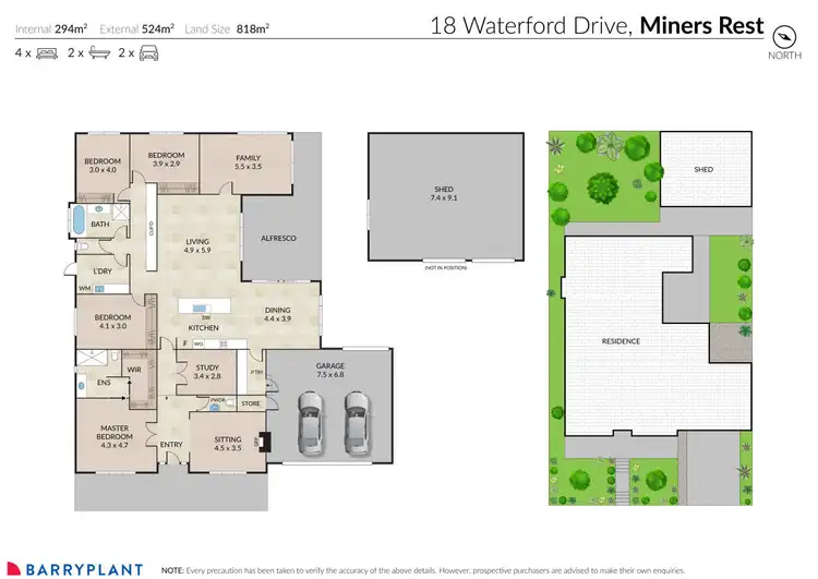 Floorplan of Homely house listing, 18 Waterford Drive, Miners Rest VIC 3352