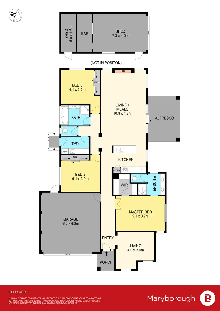 Floorplan of Homely house listing, 5 Inland Court, Maryborough VIC 3465