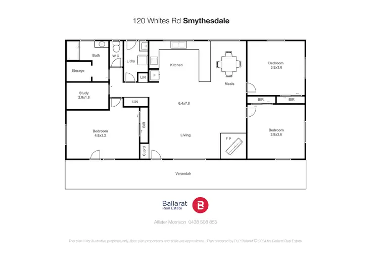 Floorplan of Homely house listing, 120 Whites Road, Smythesdale VIC 3351