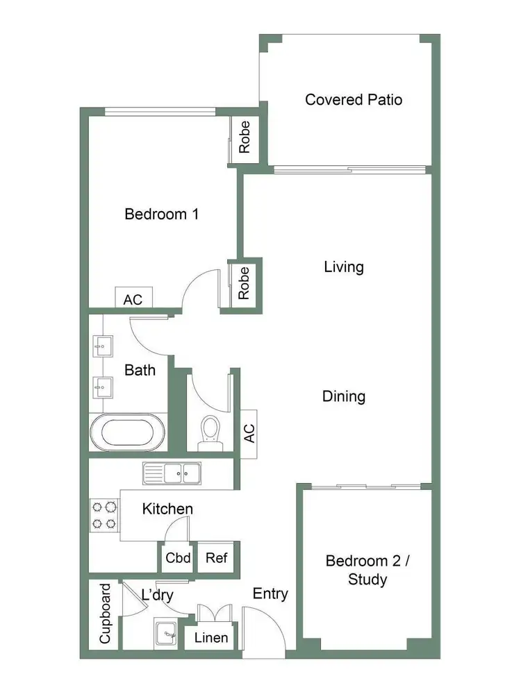 Floorplan of Homely apartment listing, 765/12 Gregory Street, Westcourt QLD 4870