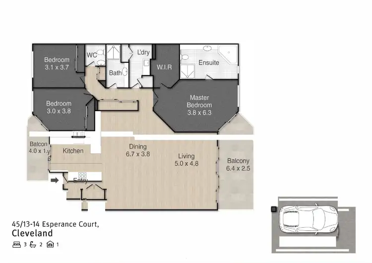 Floorplan of Homely apartment listing, 45/13-14 Esperance Court, Raby Bay QLD 4163
