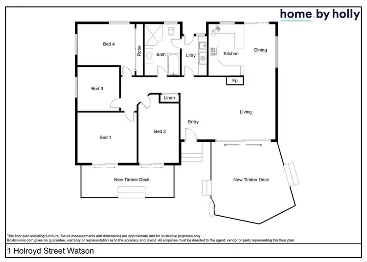 Floorplan of Homely house listing, 1 Holroyd Street, Watson ACT 2602