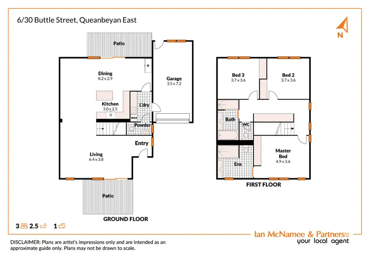 Floorplan of Homely townhouse listing, 6/30 Buttle Street, Queanbeyan East NSW 2620