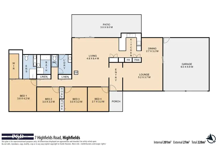 Floorplan of Homely house listing, 7 Highfields Road, Highfields QLD 4352