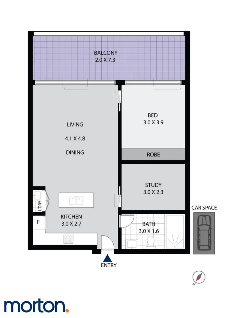 Floorplan of Homely apartment listing, 307/6B Atkinson Street, Liverpool NSW 2170