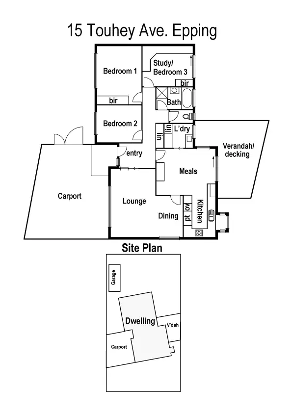 Floorplan of Homely house listing, 15 Touhey Avenue, Epping VIC 3076