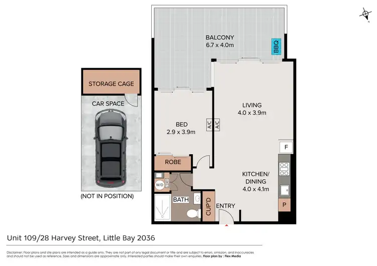 Floorplan of Homely unit listing, 109/28 Harvey Street, Little Bay NSW 2036