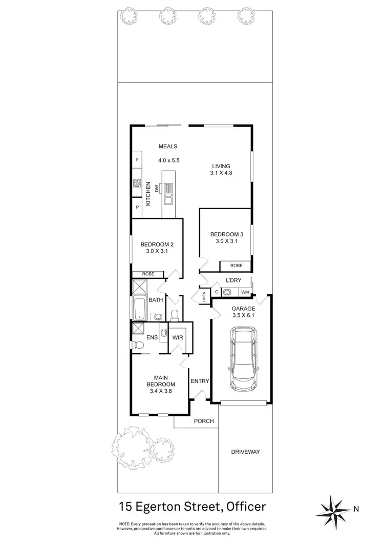 Floorplan of Homely house listing, 15 Egerton Street, Officer VIC 3809
