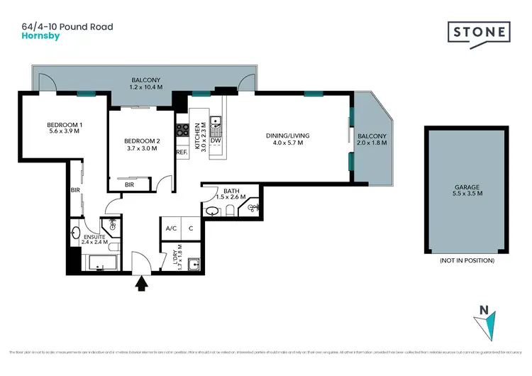 Floorplan of Homely apartment listing, 64/4-10 Pound Road, Hornsby NSW 2077
