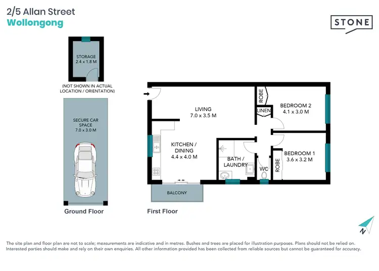 Floorplan of Homely unit listing, 2/5 Allan Street, Wollongong NSW 2500