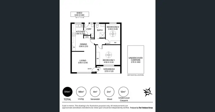 Floorplan of Homely unit listing, 1/609 Regency Road, Broadview SA 5083