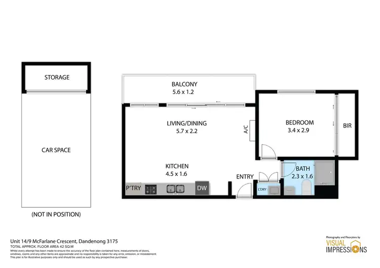 Floorplan of Homely apartment listing, 14/9 McFarlane Crescent, Dandenong VIC 3175