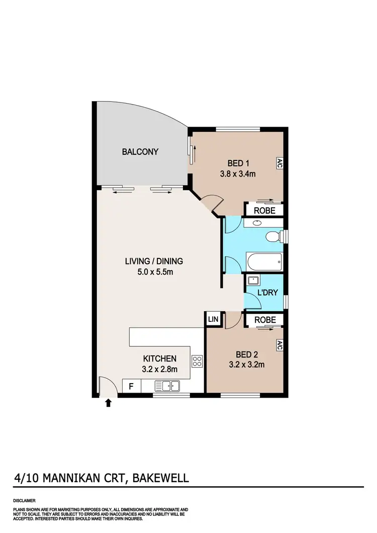 Floorplan of Homely unit listing, 4/10 Mannikan Court, Bakewell NT 832