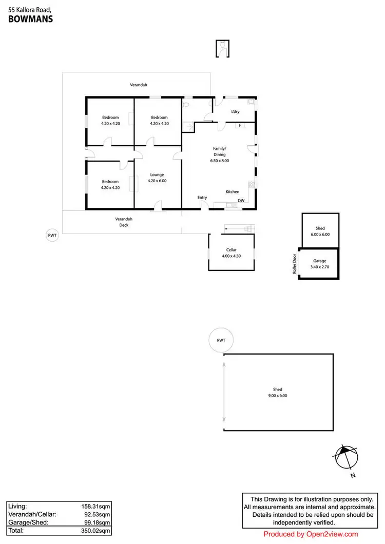 Floorplan of Homely rural property listing, 55 Kallora Road, Bowmans SA 5550