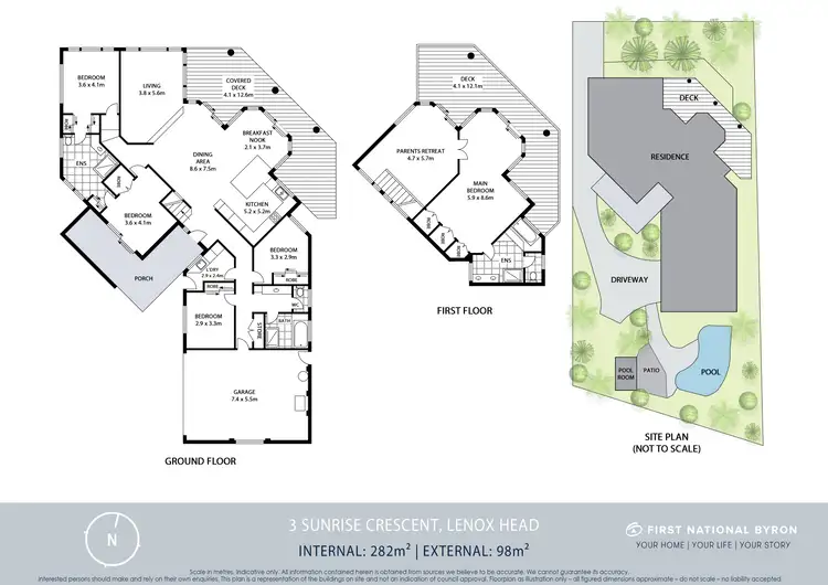 Floorplan of Homely house listing, 3 Sunrise Crescent, Lennox Head NSW 2478