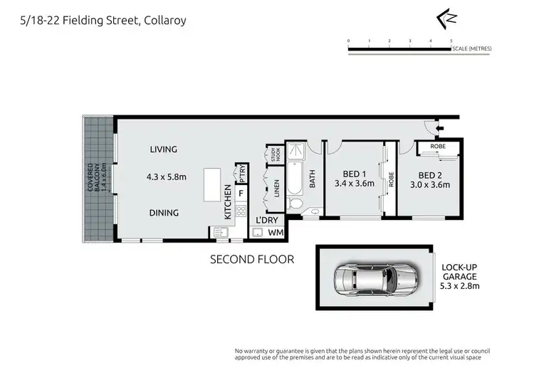 Floorplan of Homely apartment listing, 5/18-22 Fielding Street, Collaroy NSW 2097