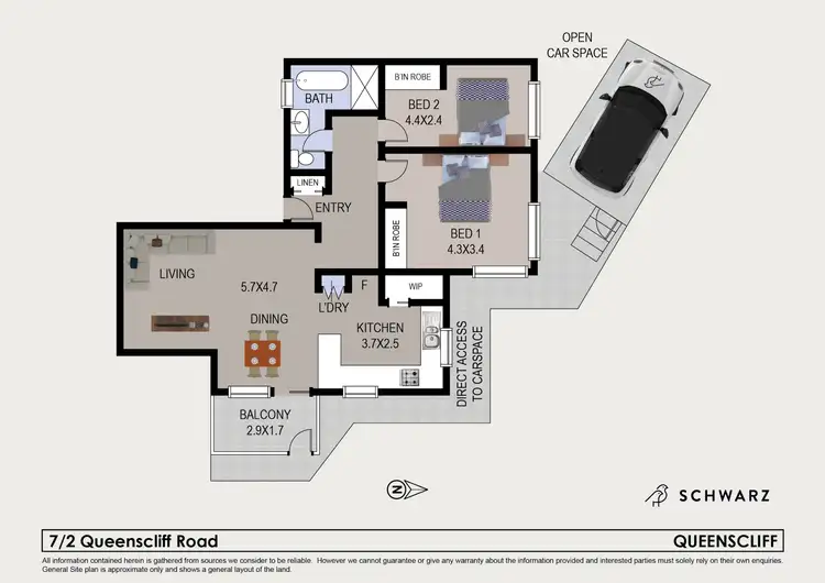 Floorplan of Homely unit listing, 7/2 Queenscliff Road, Queenscliff NSW 2096
