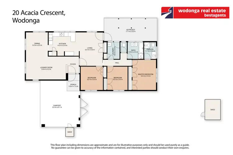Floorplan of Homely house listing, 20 Acacia Crescent, Wodonga VIC 3690