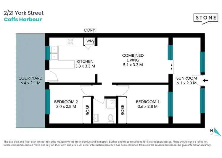 Floorplan of Homely unit listing, 2/21 York Street, Coffs Harbour NSW 2450