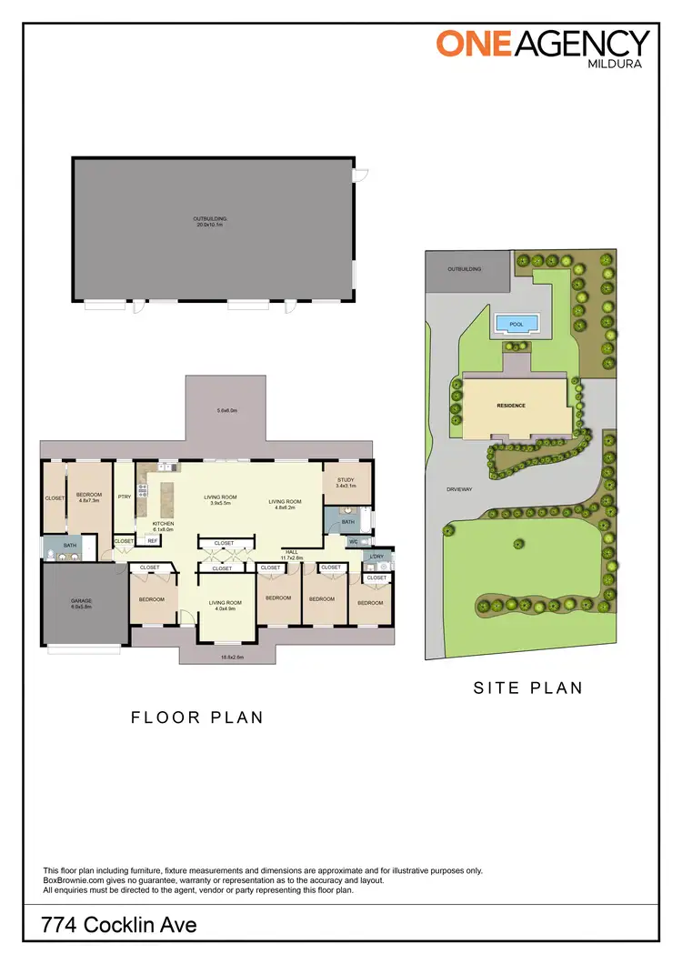 Floorplan of Homely house listing, 774 Cocklin Avenue, Red Cliffs VIC 3496