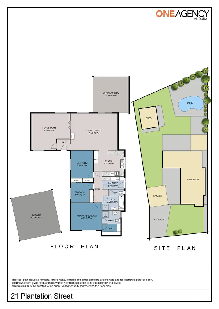 Floorplan of Homely house listing, 21 Plantation Street, Mildura VIC 3500