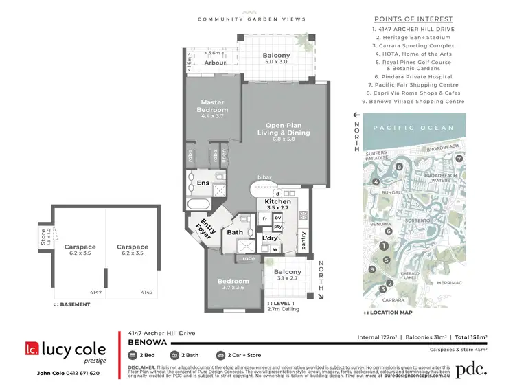 Floorplan of Homely apartment listing, 4147 Archer Hill Drive, Benowa QLD 4217