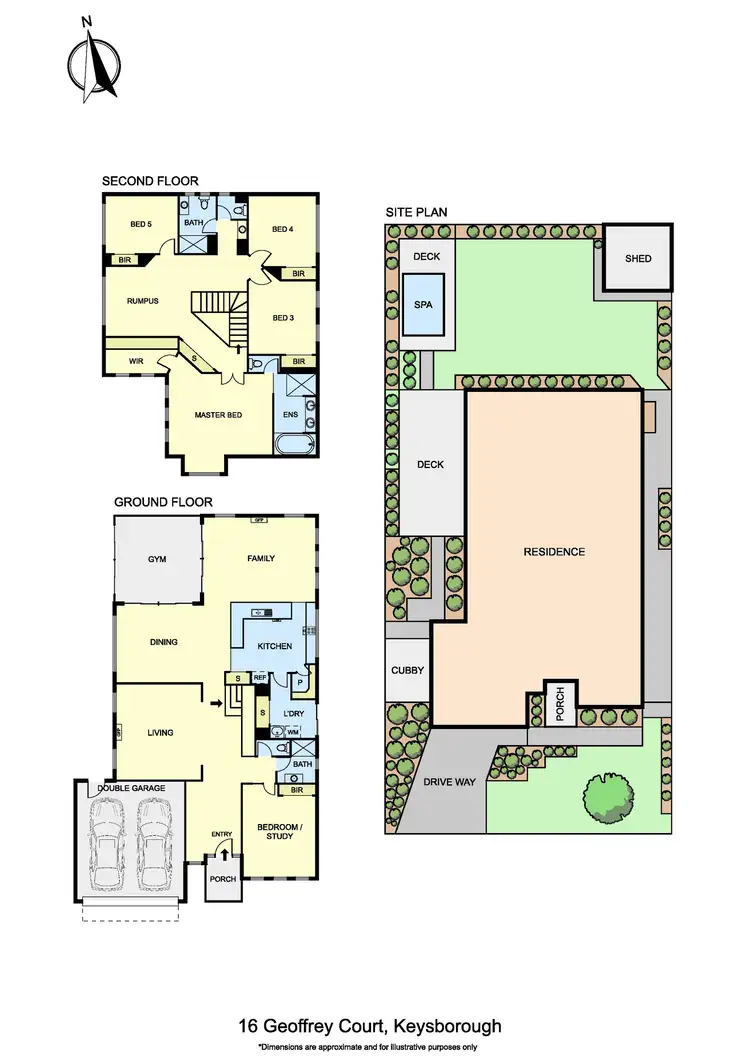 Floorplan of Homely house listing, 16 Geoffrey Court, Keysborough VIC 3173