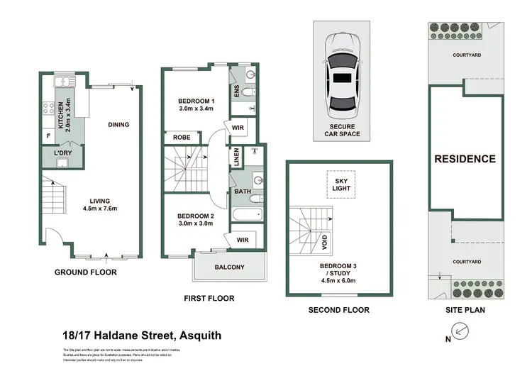 Floorplan of Homely townhouse listing, 18/17 Haldane Street, Asquith NSW 2077