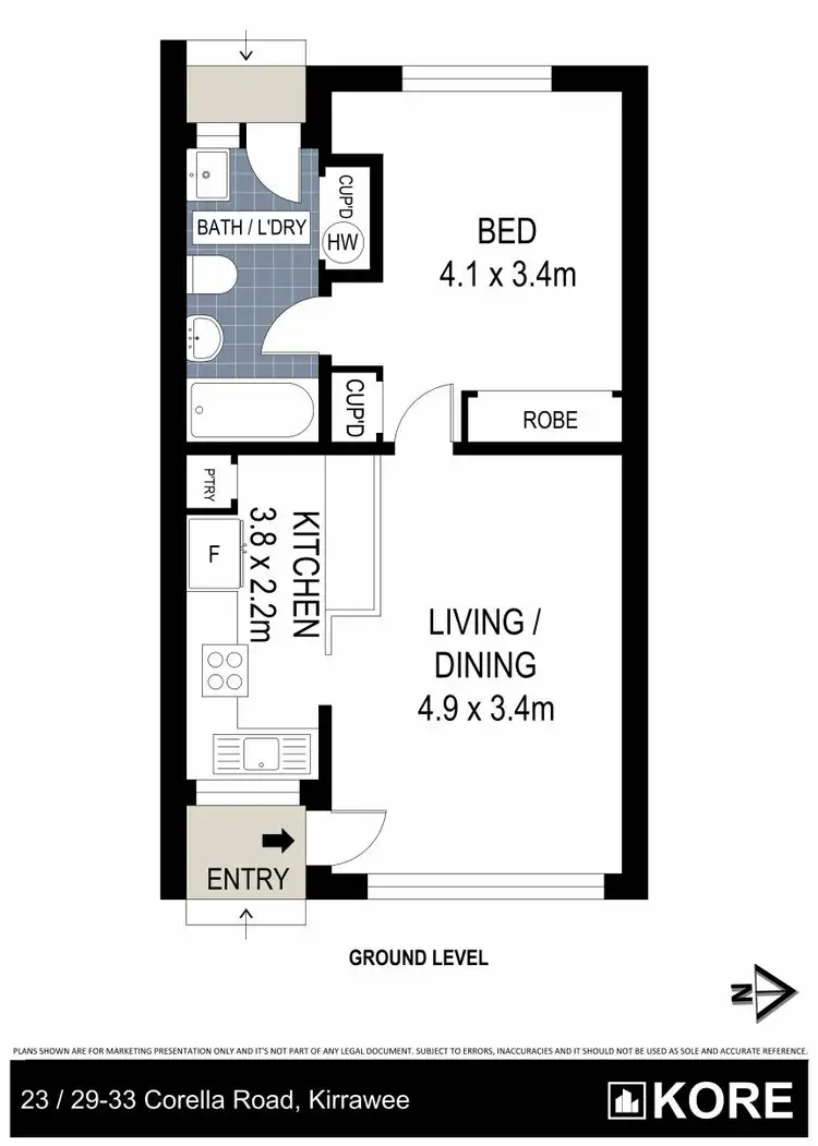 Floorplan of Homely villa listing, 23/29-33 Corella Road, Kirrawee NSW 2232
