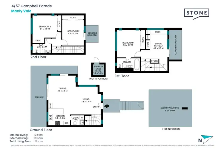Floorplan of Homely townhouse listing, 4/57 Campbell Parade, Manly Vale NSW 2093