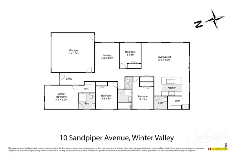 Floorplan of Homely house listing, 10 Sandpiper Avenue, Winter Valley VIC 3358