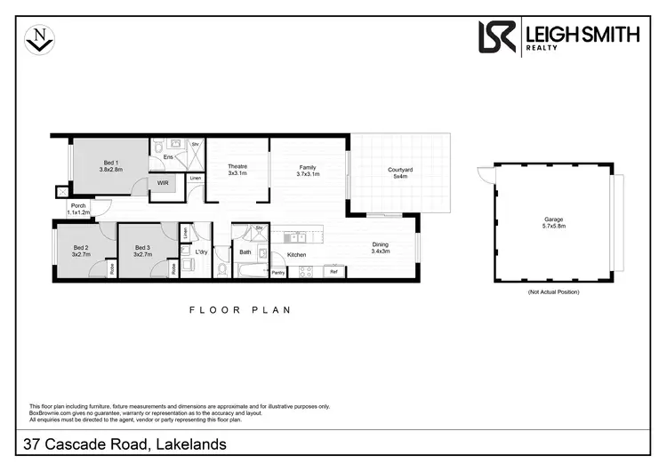 Floorplan of Homely house listing, 37 Cascade Road, Lakelands WA 6180