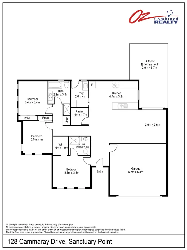 Floorplan of Homely house listing, 128 Cammaray Drive, Sanctuary Point NSW 2540