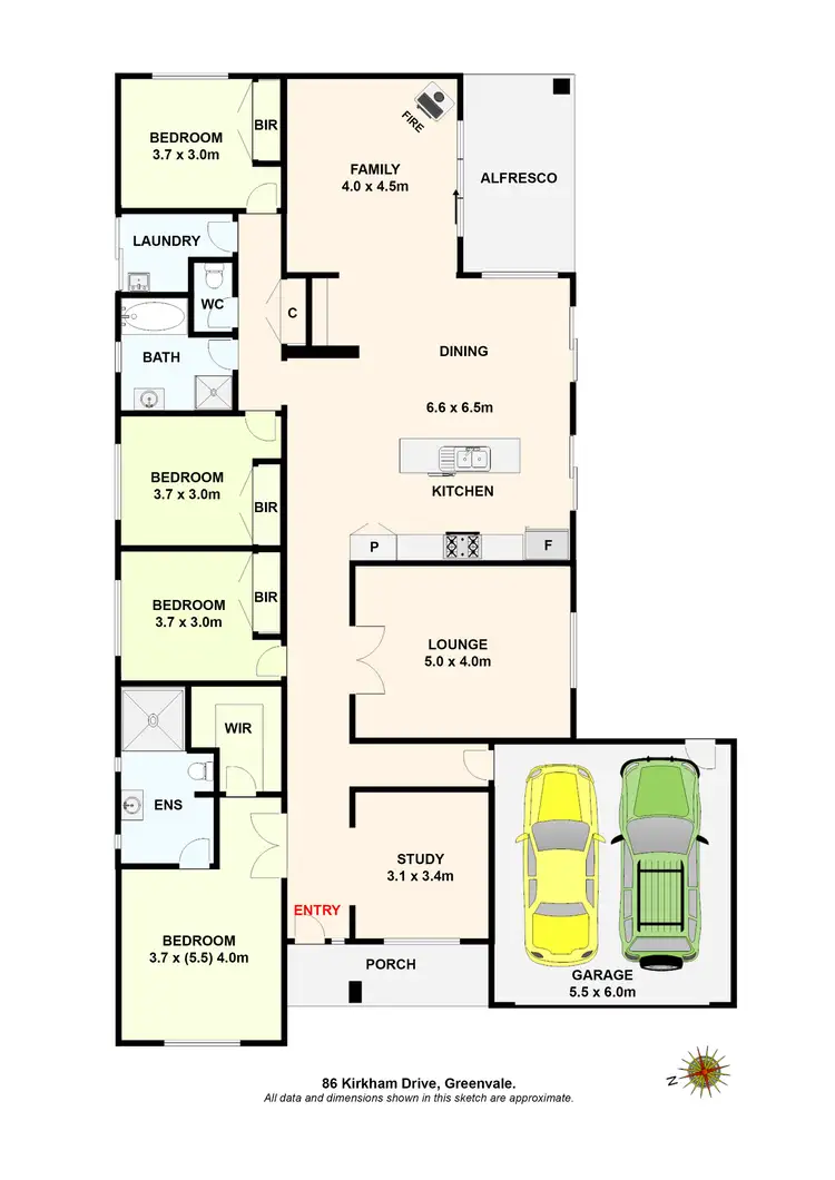 Floorplan of Homely house listing, 86 Kirkham Drive, Greenvale VIC 3059