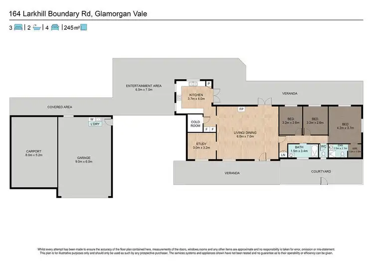 Floorplan of Homely house listing, 164 Larkhill Boundary Road, Glamorgan Vale QLD 4306