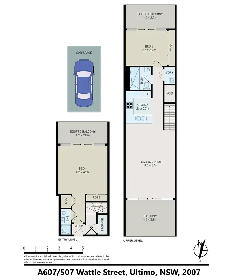 Floorplan of Homely apartment listing, A607/507 Wattle Street, Ultimo NSW 2007
