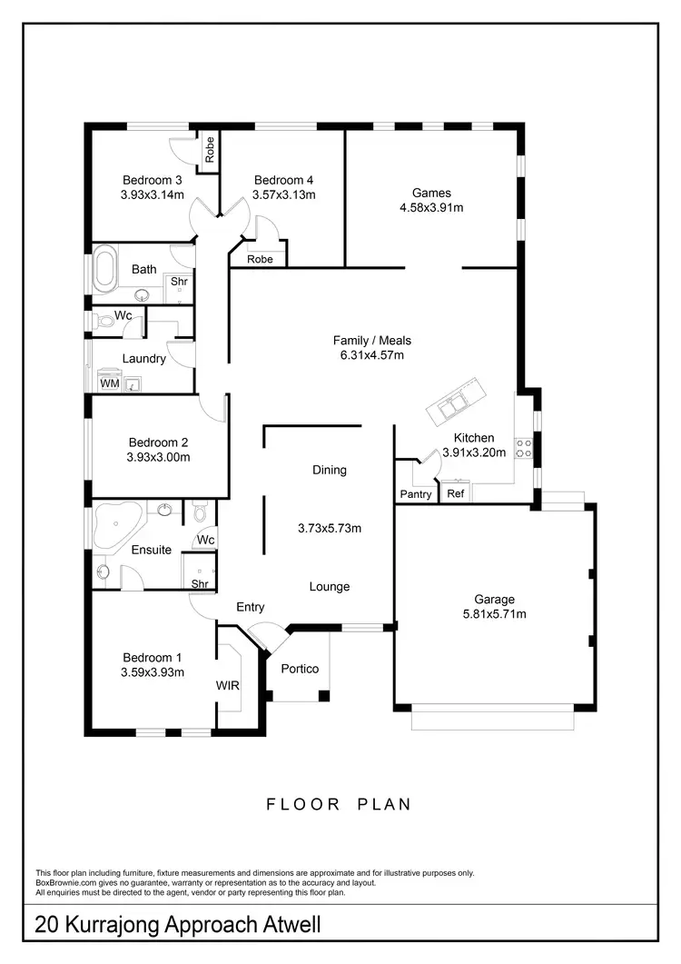 Floorplan of Homely house listing, 20 Kurrajong Approach, Atwell WA 6164