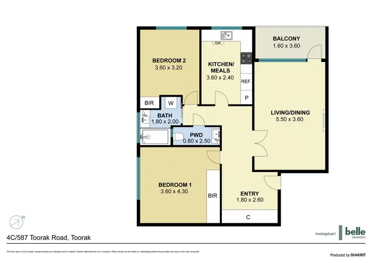 Floorplan of Homely apartment listing, 4C/587 Toorak Road, Toorak VIC 3142