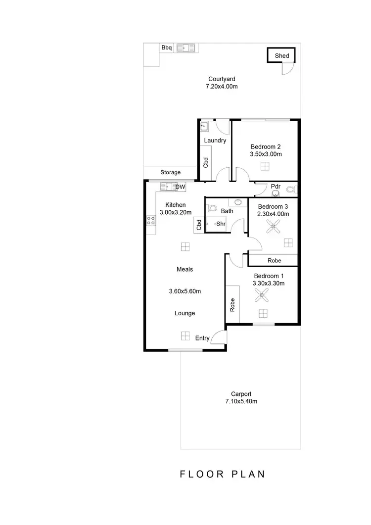 Floorplan of Homely unit listing, 3a Leabrook Drive, Rostrevor SA 5073