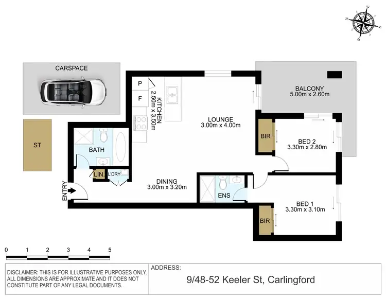 Floorplan of Homely apartment listing, 9/48-52 Keeler Street, Carlingford NSW 2118