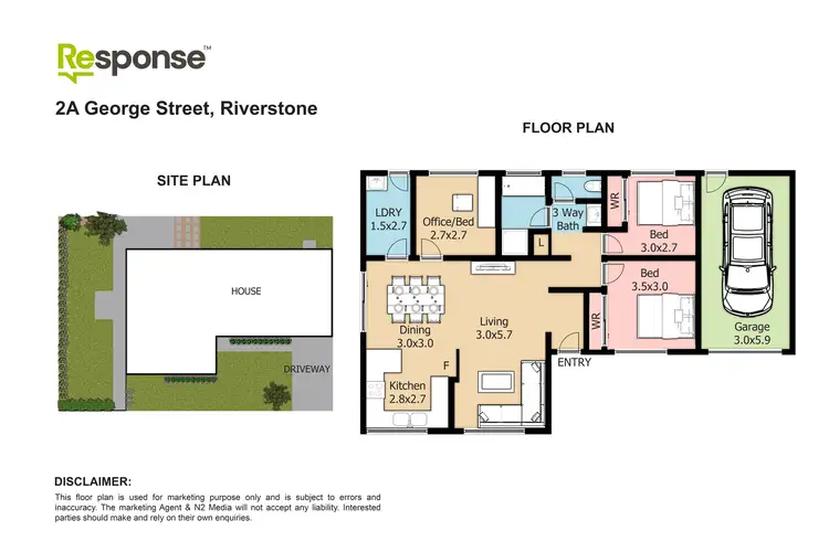 Floorplan of Homely semi-detached listing, 2a George Street, Riverstone NSW 2765