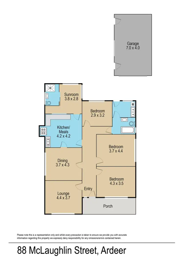 Floorplan of Homely house listing, 88 McLaughlin Street, Ardeer VIC 3022