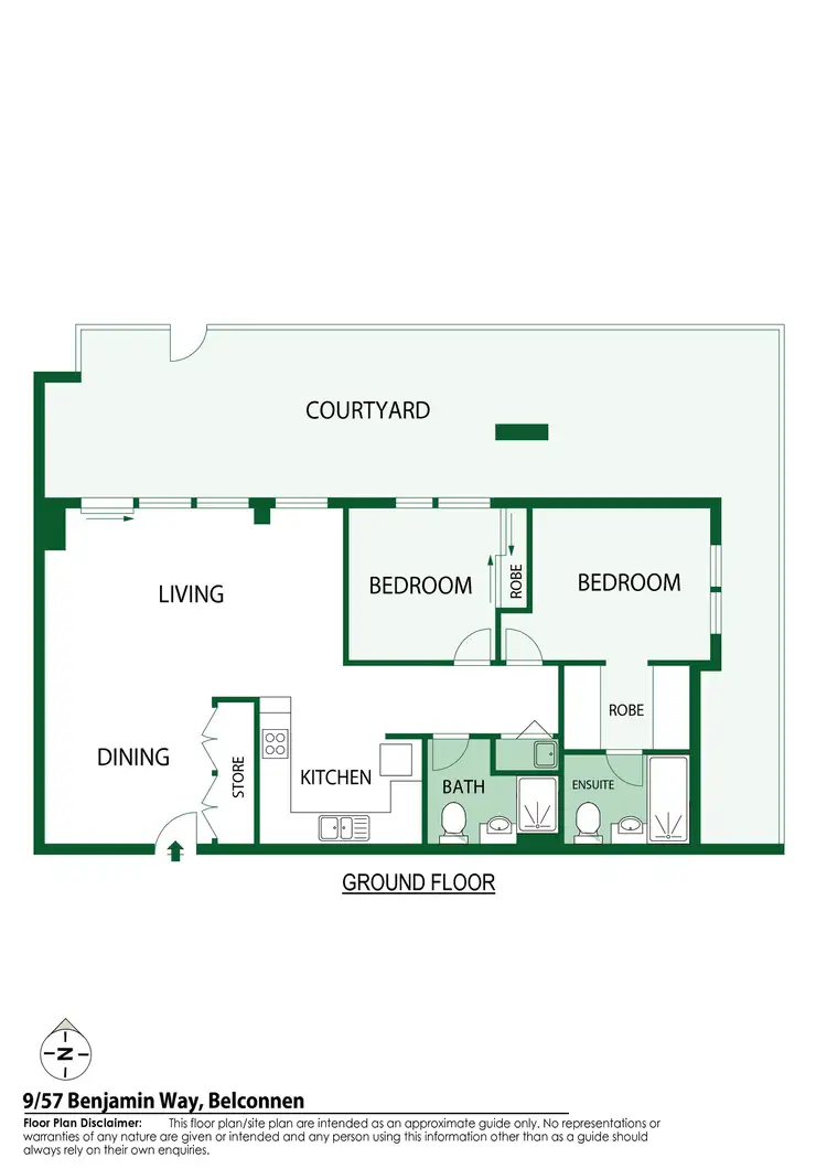 Floorplan of Homely apartment listing, 9/57 Benjamin Way, Belconnen ACT 2617