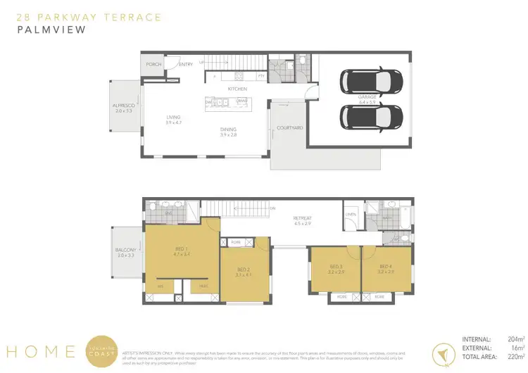 Floorplan of Homely terrace listing, 28 Parkway Terrace, Palmview QLD 4553