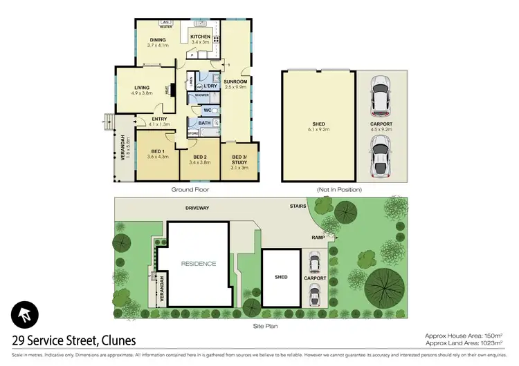 Floorplan of Homely house listing, 29 Service Street, Clunes VIC 3370